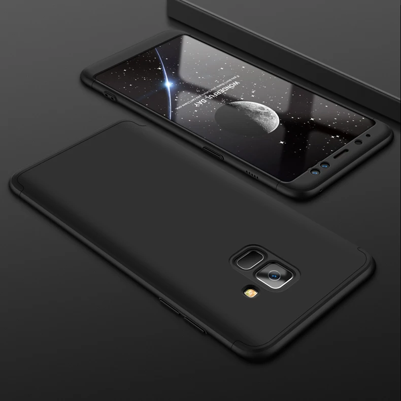 3 в 1 Жесткий PC Обложка для Samsung A8 2018 плюс чехол Coque 360 градусов полный Чехол samsung Galaxy