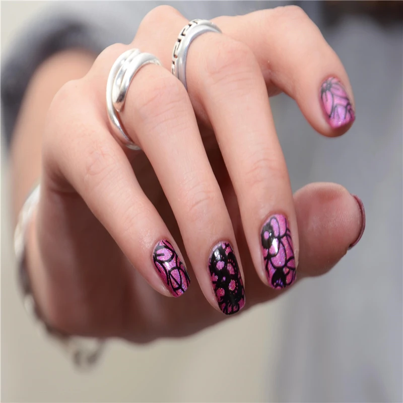 BORN PRETTY Butterfly Design Color Nail Stamp Plate Image Art Stamping Manicure Template Pattern Printing Stencil Tool BP07 | Красота и