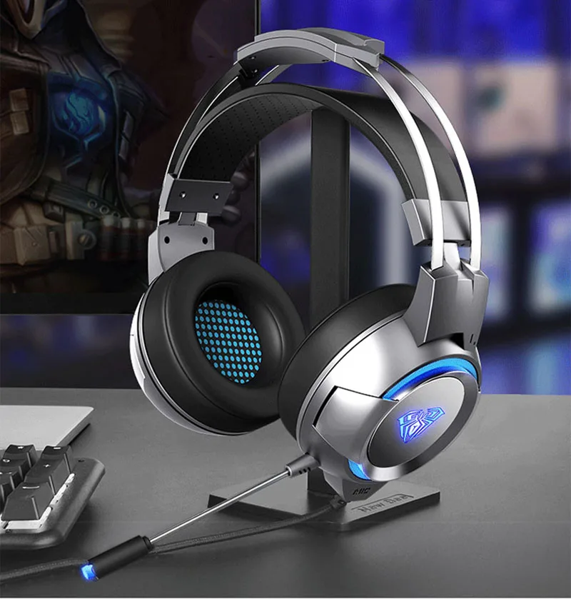 Профессиональная USB E-Sport игровая гарнитура 7,1 С светильник студийные наушники глубокий НЧ, Проводная гарнитура наушники для ПК ноутбука геймера