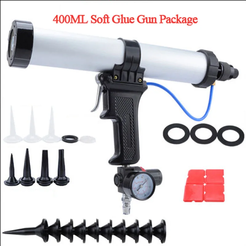 Silicone For Sealant Caulk Tool Air Valve Tools Silicon Construction Gun Pistol With Pistons 400ml Pneumatic