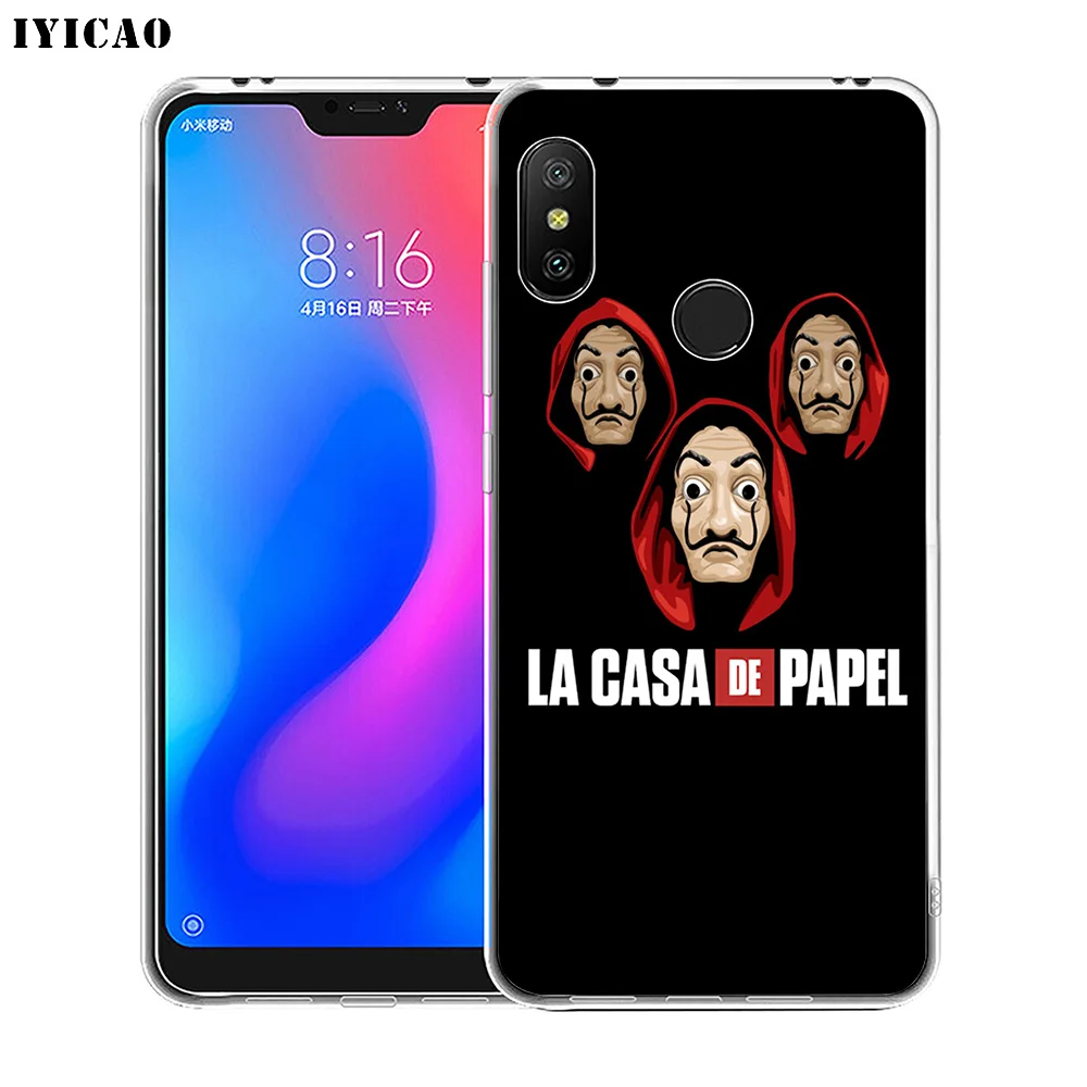 IYICAO La Casa De Papel Мягкий силиконовый чехол для телефона Xiaomi Redmi 4A 5A 6A Note 7 6 5 Pro Plus 4X Prime
