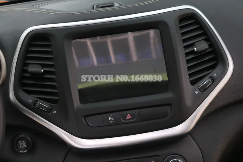 Матовое серебро консоли GPS навигации Рамки чехол накладка для Jeep Cherokee 2014 2016|trim|trim