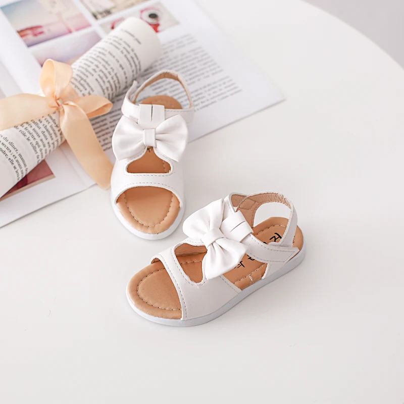 Лидер продаж 3 цвета детская обувь Новинка лета 2018 года сандалии с большим бантом