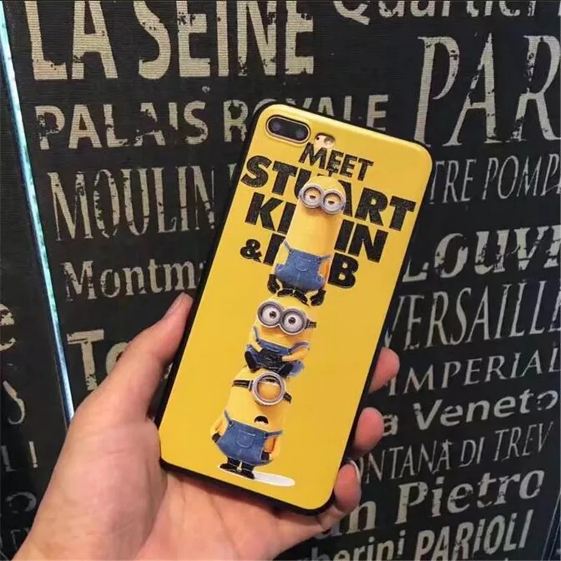 Mouplayca новейший Гадкий Me3 мягкий чехол для iphone7 7 plus милый Миньоны Шелковый с