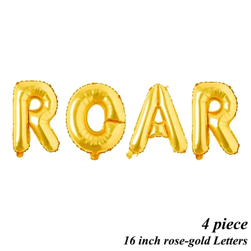 16inch Gold ROAR 1 шт. гигантский динозавр воздушные шары из фольги воздушные шарики в виде животных для детей динозавр день рождения украшения воздушные шарики, детские игрушки гелий globals - Цвет: 16inch Gold ROAR