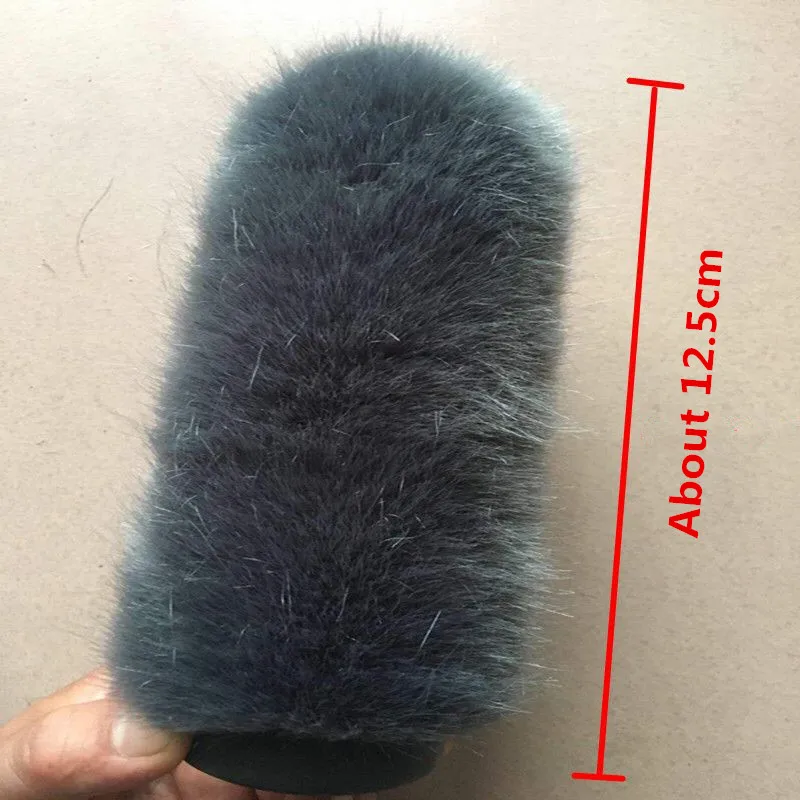Черный Musan MIC ветровое стекло муфта для лобового стекла для RODE VideoMic для Takstar SGC-598 MKE600 искусственный мех ветровой щит 12,5 см Deepth - Цвет: Черный