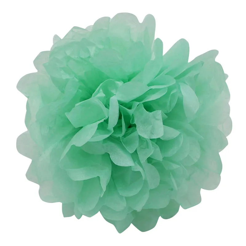 FB13mint green 5 шт. 10/15/20 см помпон из бумажной салфетки Бумага Pom Poms, цветок для свадьбы украшение автомобиля вечерние пользу поделок ручной Цветочные шары из бумаги - Цвет: FB13mint green