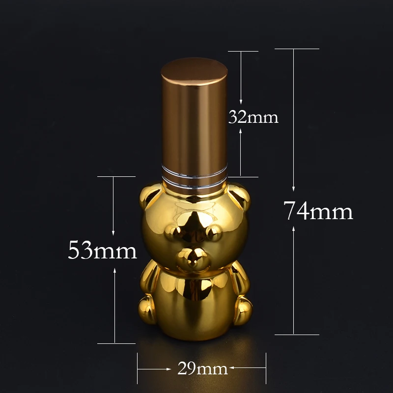 MUB - 8ML UV Glass Bear Shape Portable Perfume Spray Bottle Refillable Clear Bottles Atomizer Empty Container | Красота и здоровье