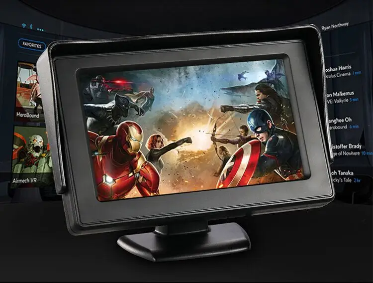 4,3 ''innch цветной TFT lcd DC 12 V монитор заднего вида монитор для подголовника с 2 каналами видео вход для DVD VCD камера заднего вида