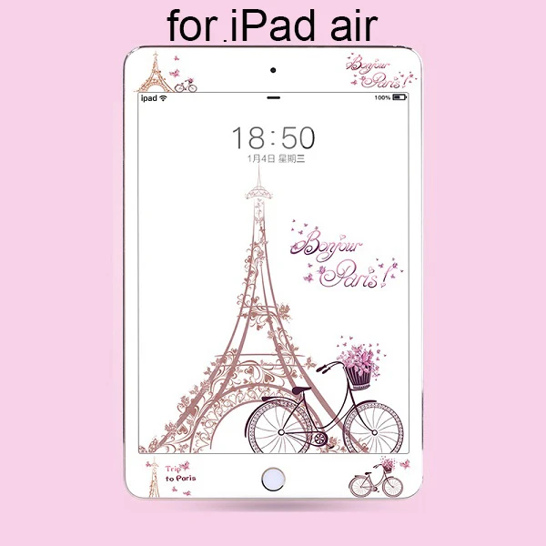 Tour for iPad air5 Цветной узор полное покрытие закаленное стекло для ipad 9,7 ipad air 2 5 6 9 H защитная пленка экран для Apple ipad 9,7 - Цвет: Tour for iPad air5