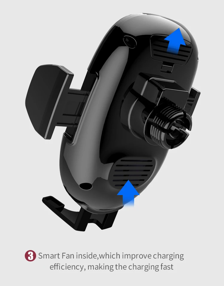 Охлаждающий вентилятор беспроводной зарядки Автомобильный держатель для iphone XR XS