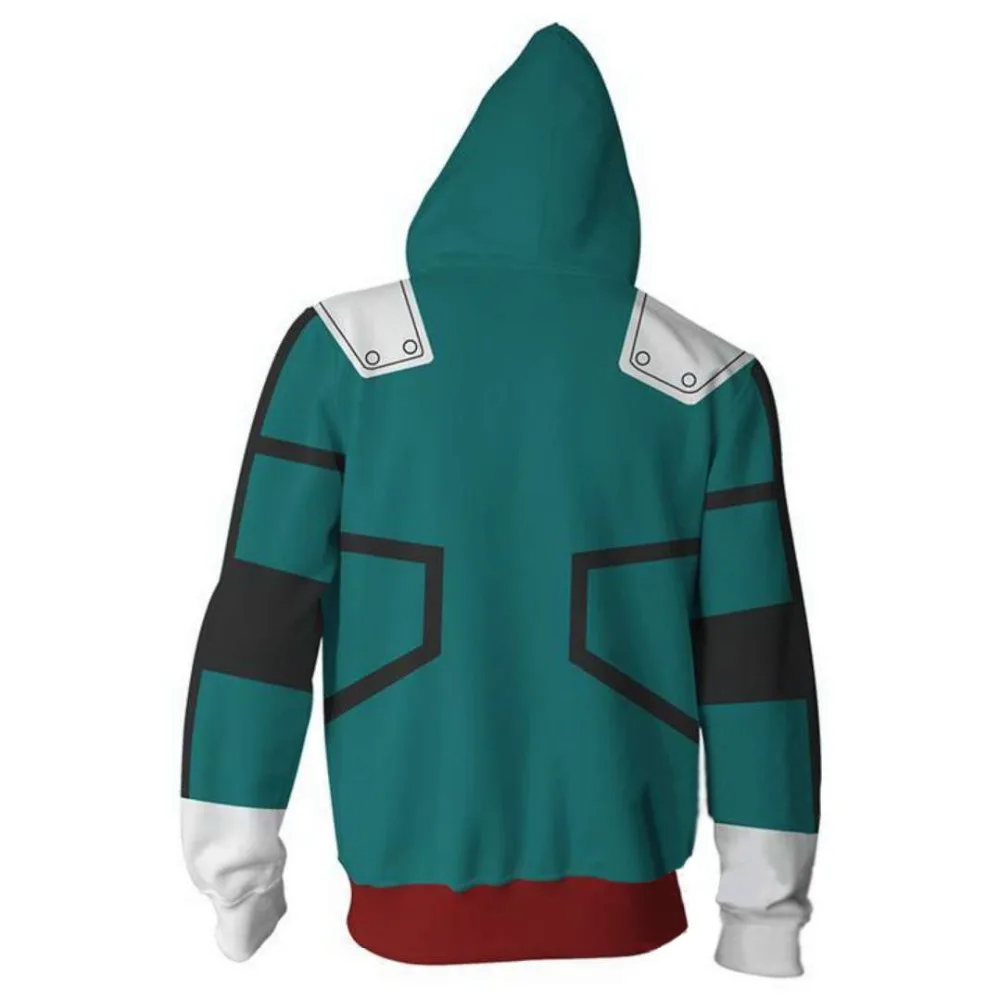 Толстовки для косплея My Hero Academy Midoriya izku толстовки с 3D принтом на молнии мужчин и