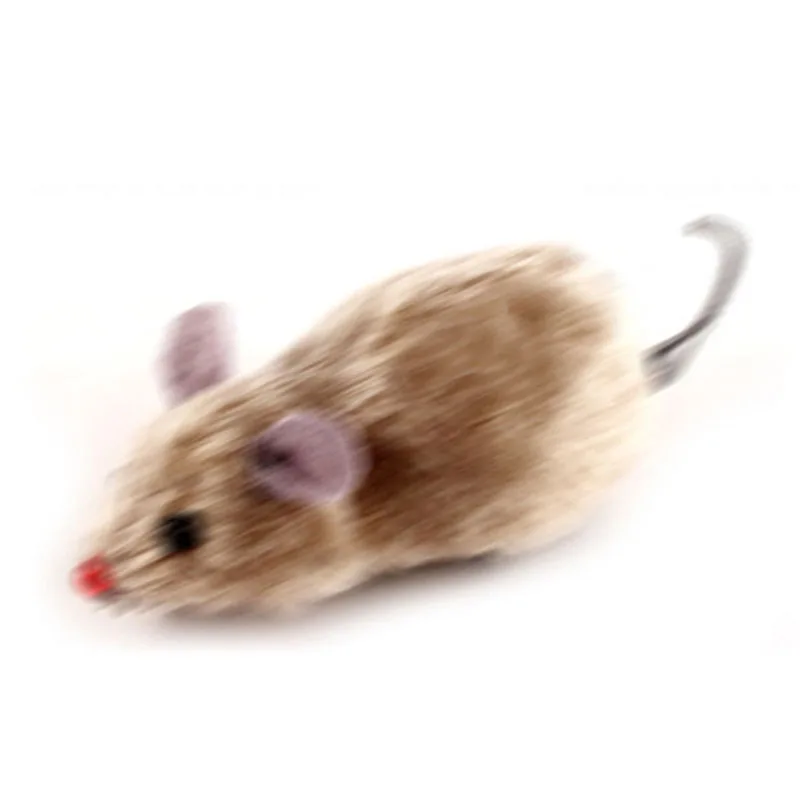 Веселая плюшевая мышь крыса заводные беговые игрушки кляп для кошек собак игр