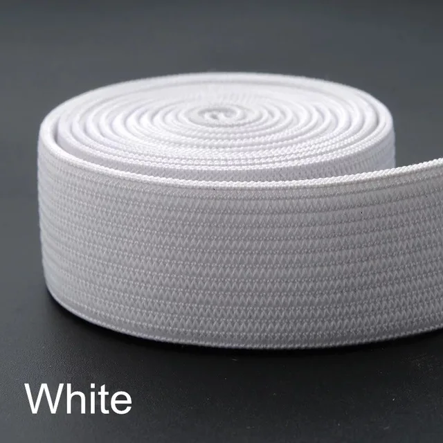 white 2 см 2,5 см цветные нейлоновые резинки 20 мм 25 мм резинки для одежды, брюк, сумок, нижнего белья, брюк, аксессуары для домашнего шитья, сделай сам - Цвет: white