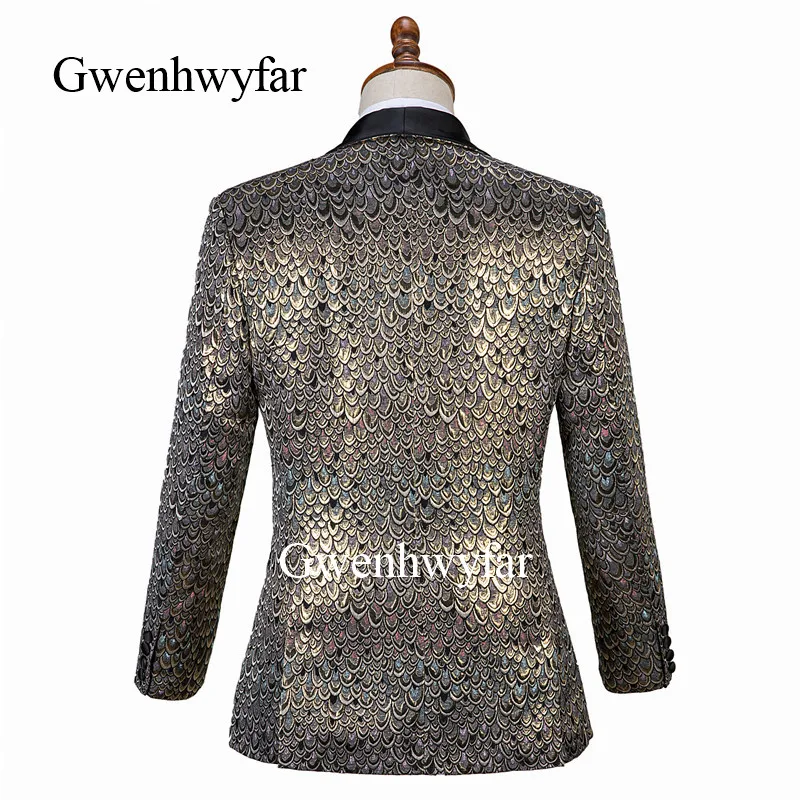 Мужской костюм смокинг gwinhwyfar с цветочной вышивкой золотого розового синего
