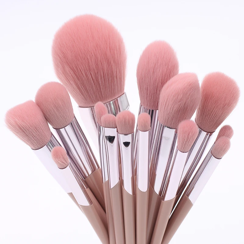Набор красивых Пластиковых косметических кистей под заказ 14 шт.|Аппликатор теней