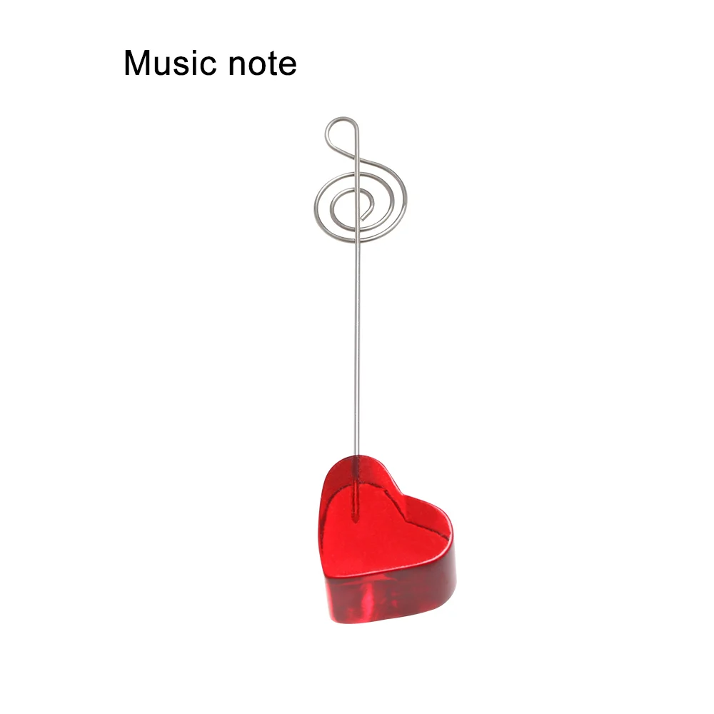 music note 1 шт., подарок, настольный орнамент, домашний декор, держатель для заметок, зажим для карт в форме животного, красное сердце, подставка для фотографий, Свадебный орнамент - Цвет: music note