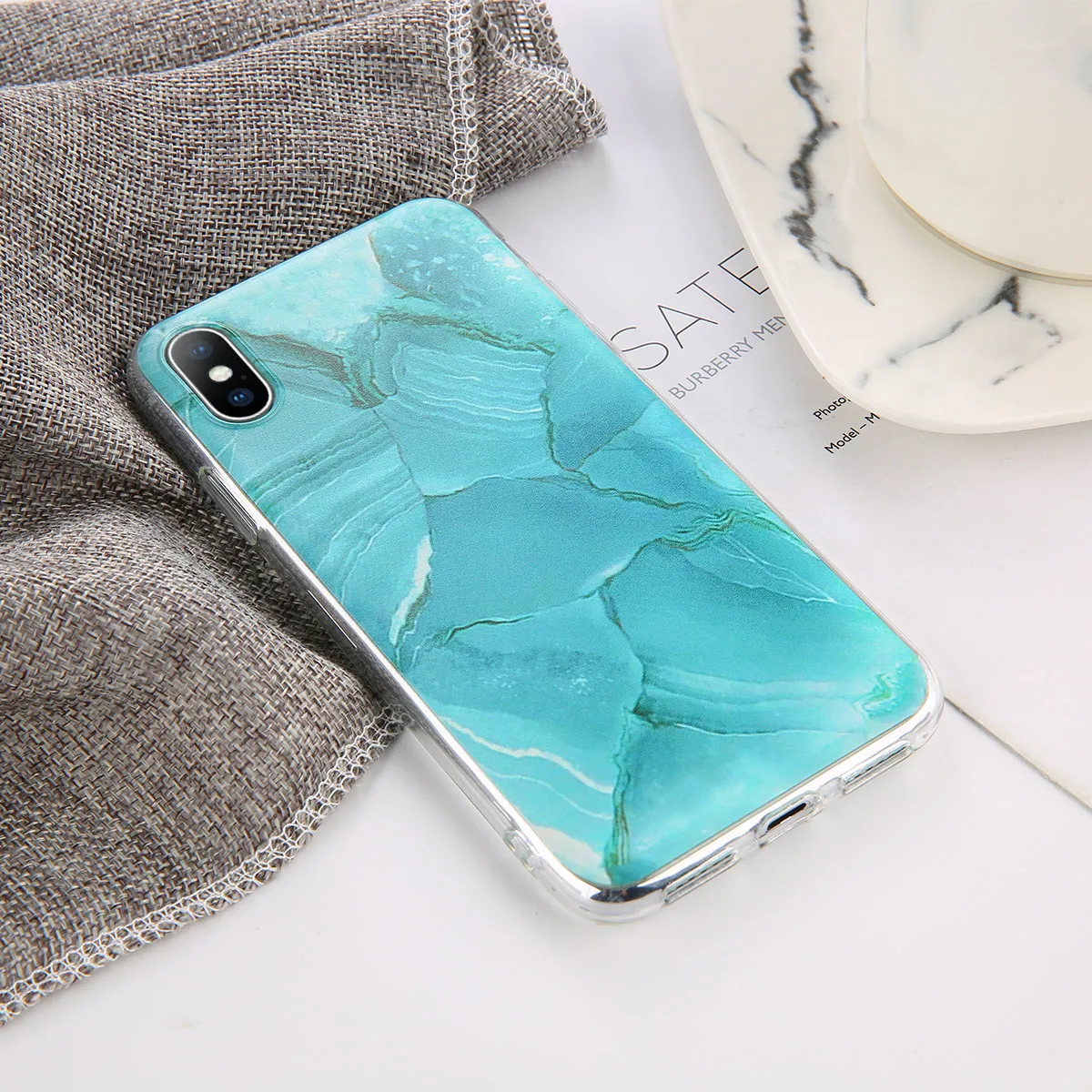 Чехол для телефона Ottwn для iPhone X, XS, XR, Xs Max, 5, 5S, SE, 6, 6 S, 7, 8 Plus, прозрачный, с мраморным принтом, мягкий, ТПУ, силиконовый, прозрачный чехол - Цвет: AC5399