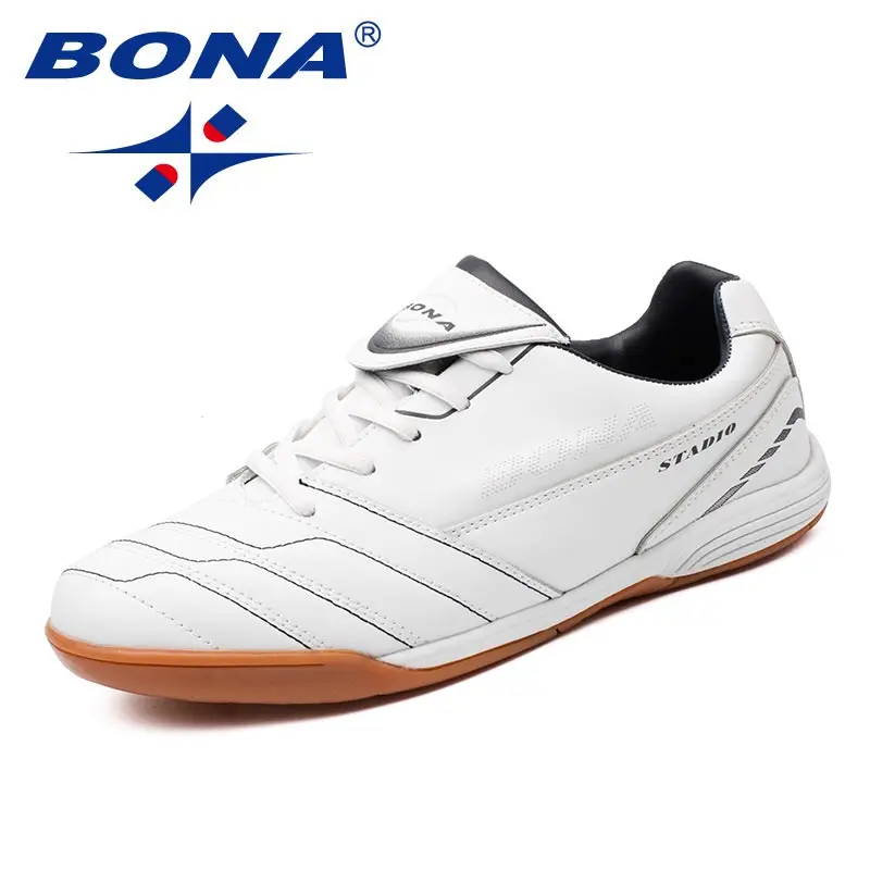WHITE BONA/Новое поступление; классические стильные мужские футбольные кроссовки на шнуровке; Мужская Спортивная обувь; уличные кроссовки для бега; удобные кроссовки; - Цвет: WHITE