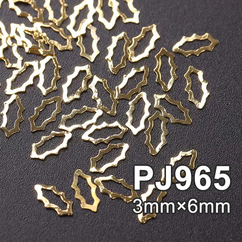 PJ965 Blueness 500 шт Металлические золотые стеклянные заклепки для ногтей Блестящий металлический скраб дизайн амулеты мульти-формы 3D дизайн ногтей украшения - Цвет: PJ965