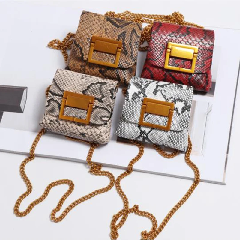 Поясная сумка с принтом в виде змеиной кожи для женщин забавная сумочка на пояс