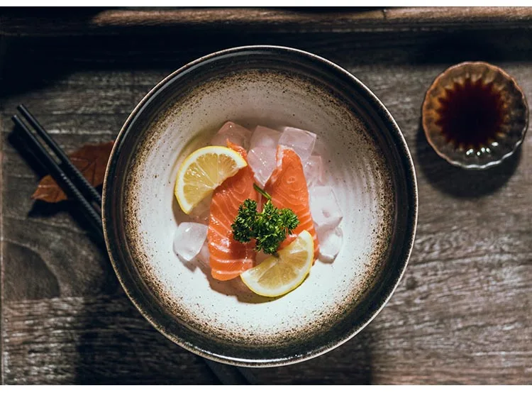 4,5/5,5/6,5/8/9 дюймов японский Керамика Bowl Ramen большая чаша говядина Лапша супа чашки, миски под рис салат контейнер Винтаж Кухня посуда