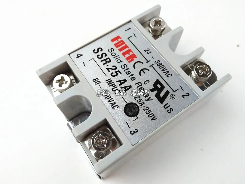 1 шт. Soild реле SSR-25AA AC-AC 80-280VAC 24-380VAC