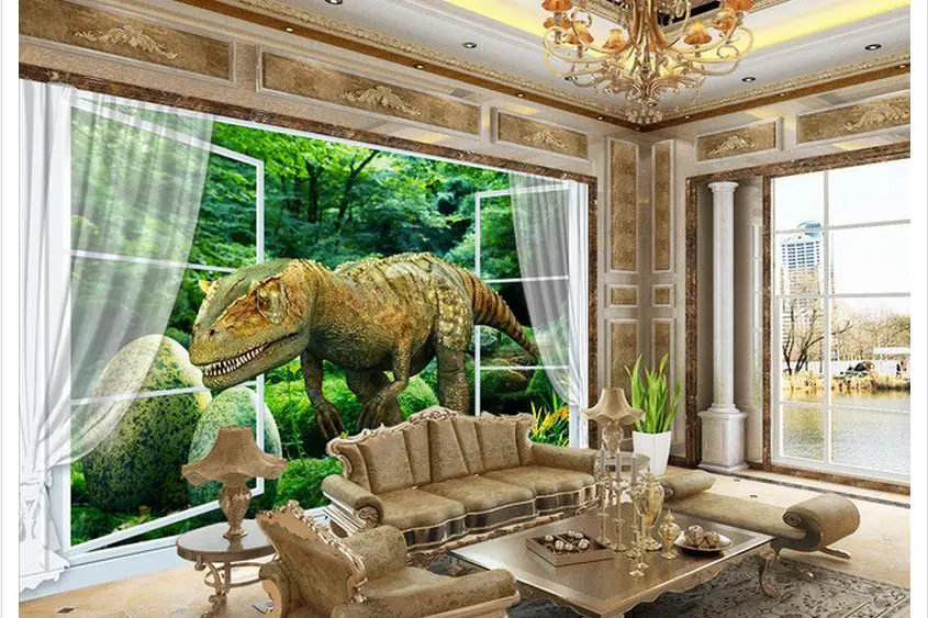 Пользовательские 3d обои Настенные с изображением фрески реалистичные