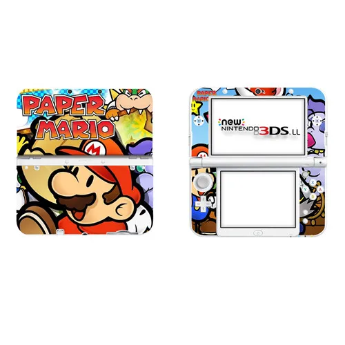 DSLL0044 Супер бумага Марио виниловая наклейка на кожу Наклейка для нового 3DS XL Скины Наклейка s для нового 3DS LL виниловая Защитная Наклейка - Цвет: DSLL0044