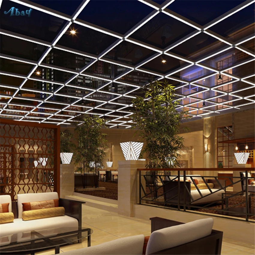 Офисные светодиодные длинные подвесные светильники подвальное освещение для