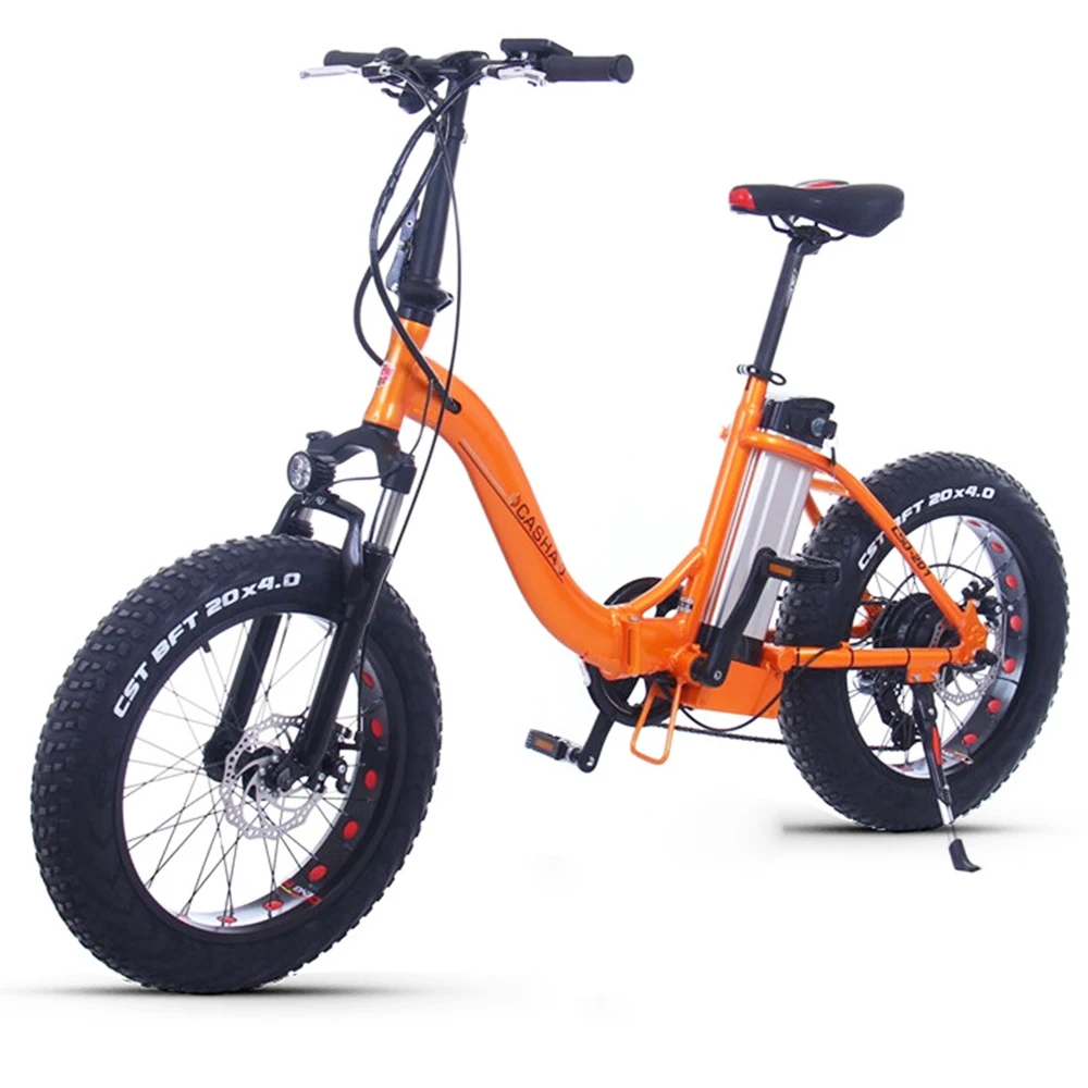 20 дюймов Fat ebike 48V350W-500W Электрический горный велосипед fat 4,0 покрышка Снежный Электрический велосипед складная рама литиевая батарея велосипед