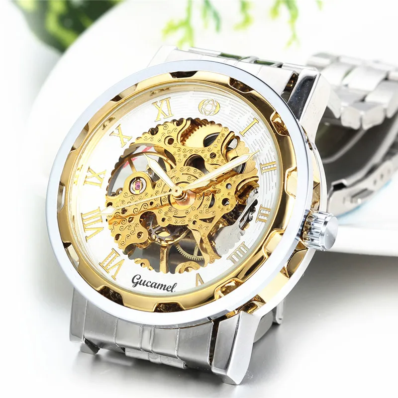 Часы наручные Lancardo Мужские механические брендовые Роскошные деловые синие