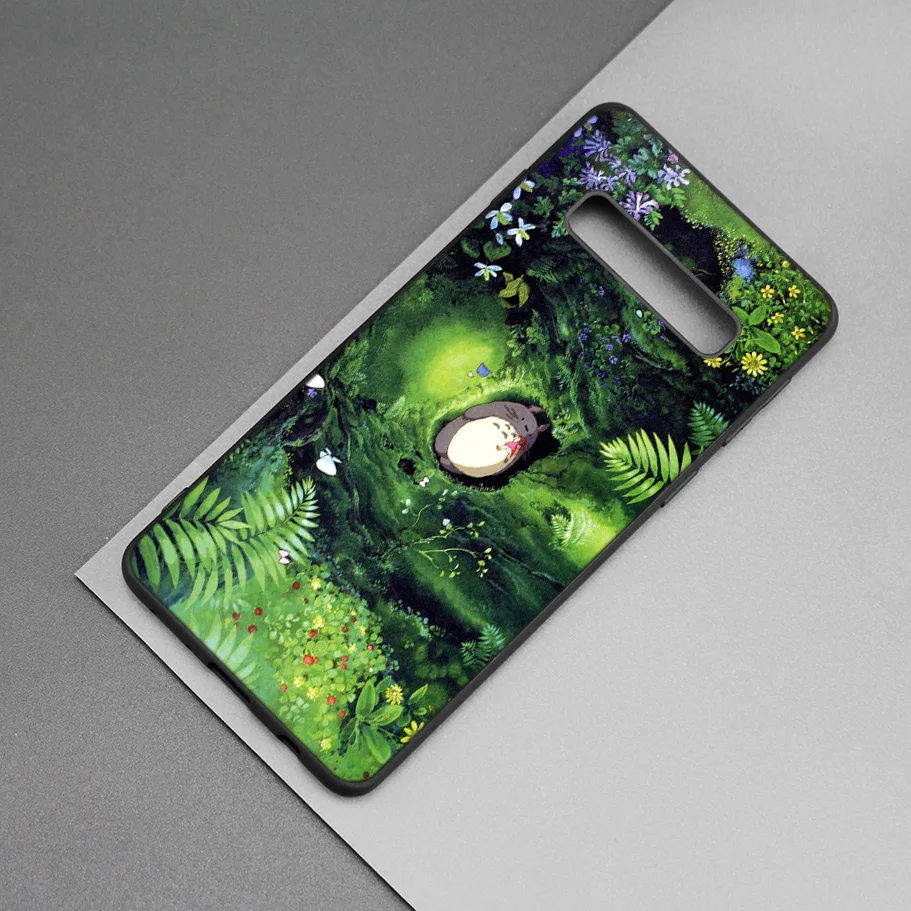 Черный силиконовый чехол Studio Ghibli Totoro для samsung Galaxy M20 S10e S10 S9 M10 S8 Plus 5G S7 S6 Edge