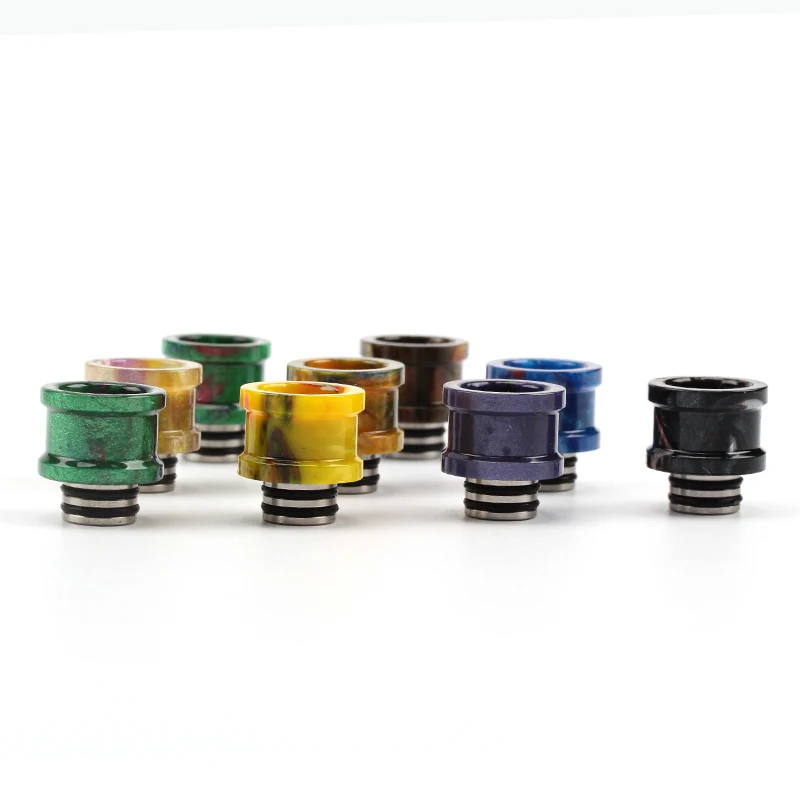 

5pcs Coil Father 510 E-cig Accessory Epoxy Resin Wide Bore Drip Tip H Shape Epoxy Resin & Stainless Steel Drip Tip fit Baby Tank