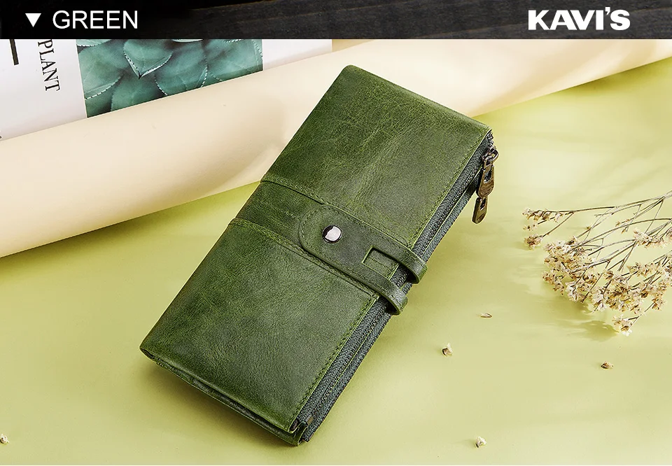 KAVIS, качественный мужской кошелек, мужской кошелек для монет, на застежке, Portomonee, клатч, сумка для денег, женский удобный держатель для карт, длинный, гравировка для девочек