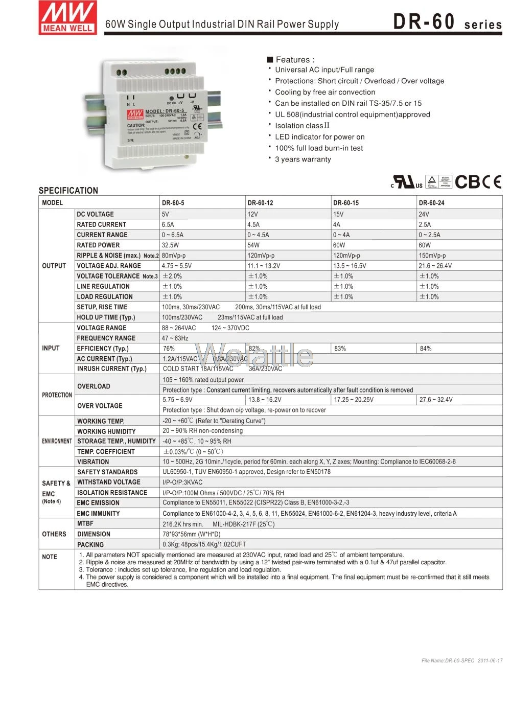 Источник питания DR-60-5 DR-60-12 DR-60-15 DR 5 В 12 15 24 В-60-24 |