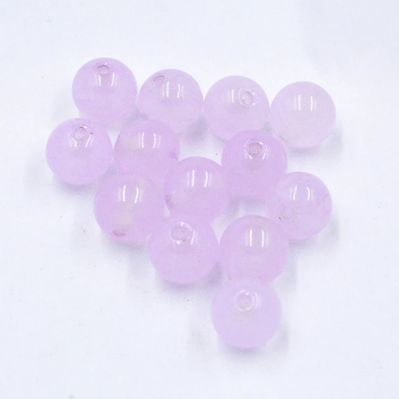 FLTMRH натуральный камень фиолетовый халцедон нефрит свободные бусины 6 8 10 мм