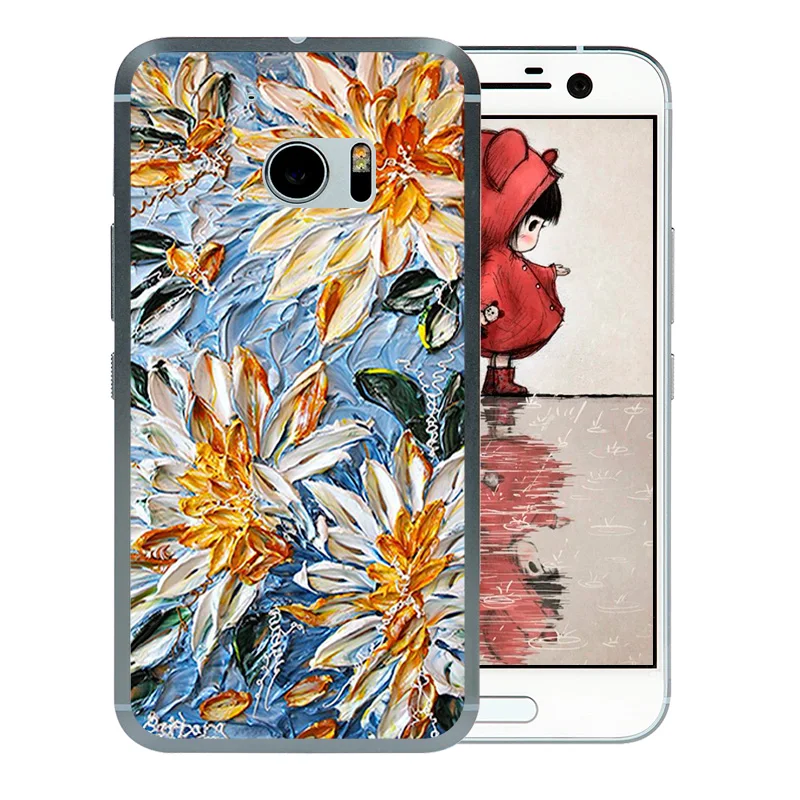 Cover Case for HTC One M10 5.2&quot Phone Bag Cases Coque Fundas Van Gogh Pattern Soft Silicone Htc |