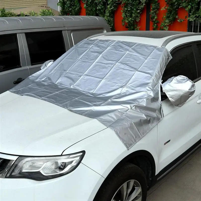 Anti-scrape Auto Car Cover Magnetic Windshield Snow Protector Cover with Mirror Cover Black Ice Frost Guard Protective Cover