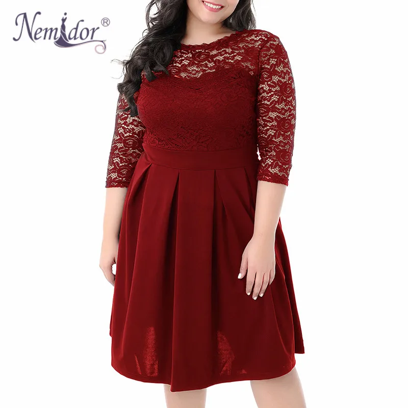 Женское винтажное кружевное платье-миди с открытой спиной и круглым вырезом |