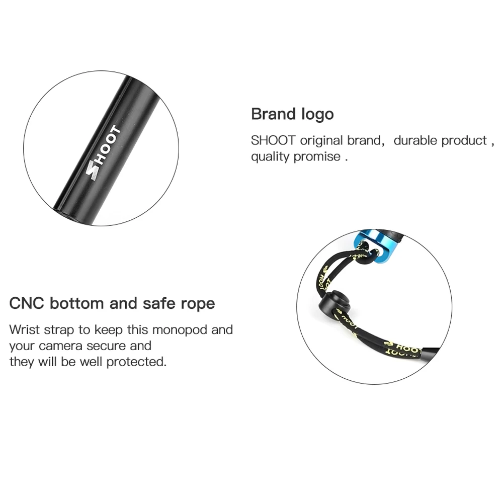 Портативная селфи-палка для съемки удлиняющая монопод GoPro Hero 8 7 6 5 Black Session Xiaomi Yi 4K