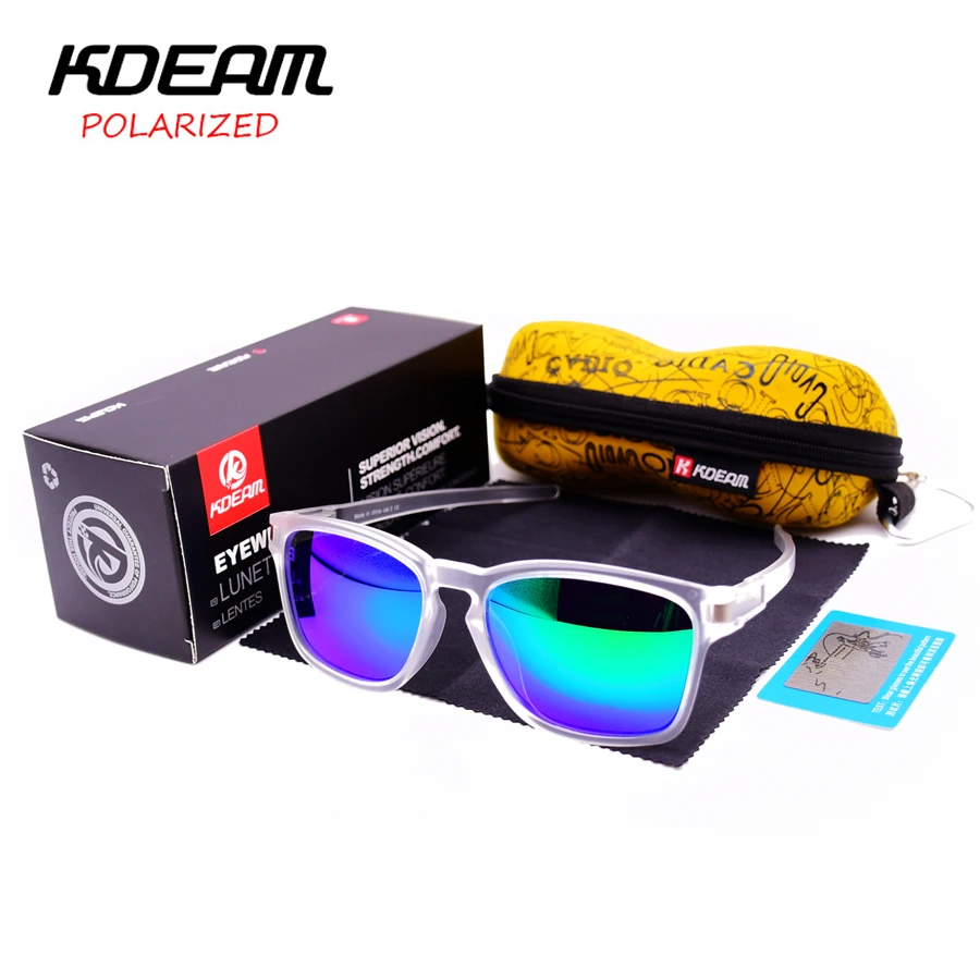 Sunglass Men KDEAM Brand Fashion Square Polarized Sunglasses Design Driving Mirror Male UV400 Eyewear 9358 |
