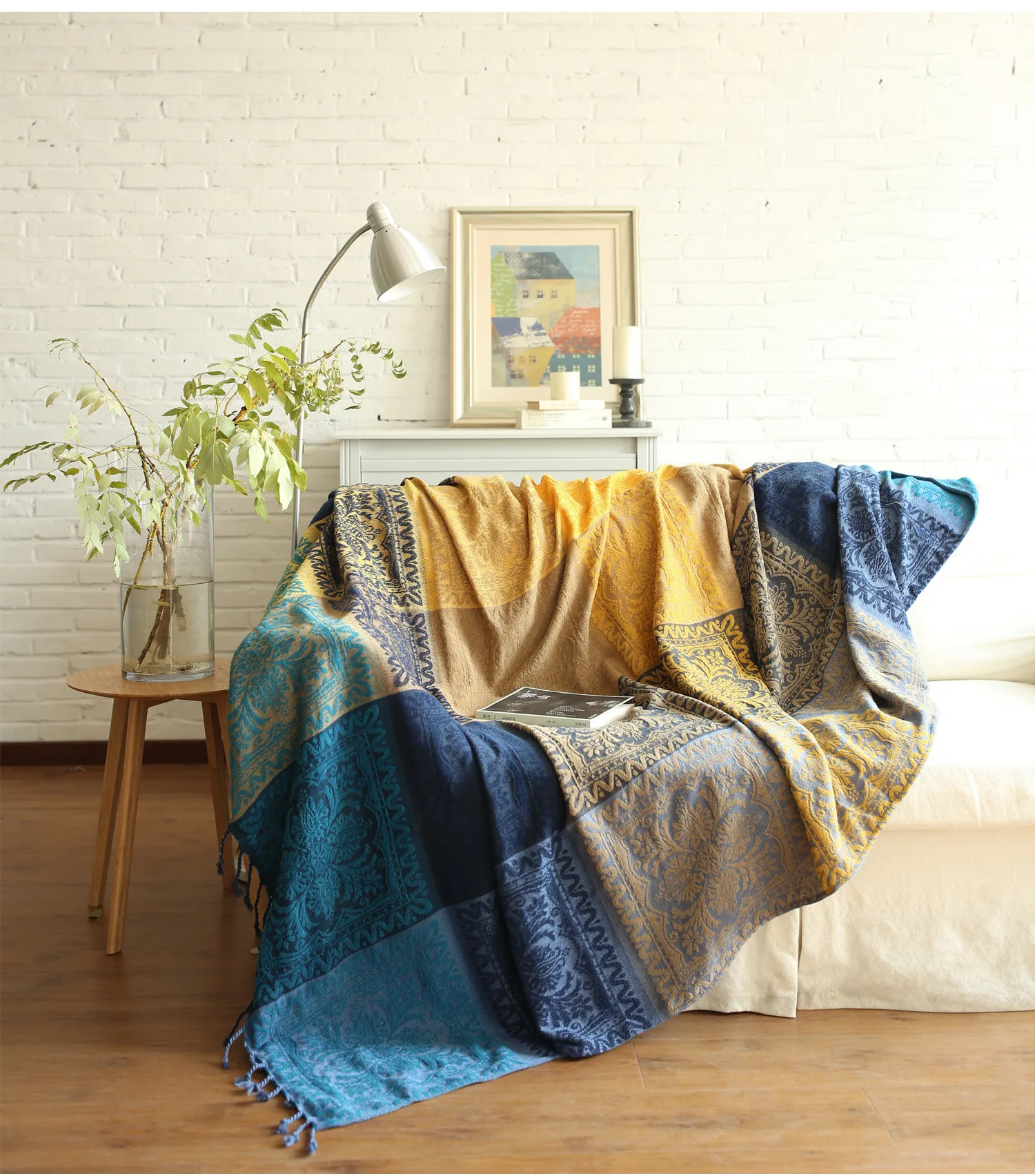 Chenille Sofa Towels With Tassels Chinese Traditional Sofa Covers Throw Blankets Funiturn Protectors Home Textile Almofas Decor