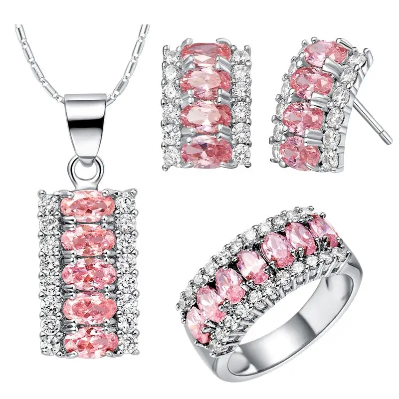 Модные доступные женские обручальные/свадебные комплекты ювелирных изделий из