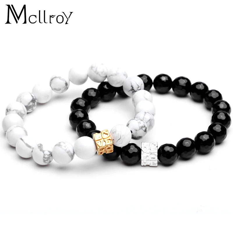 Mcllroy любовь оберег бусины для браслета 10 мм натуральный камень lucky мужской