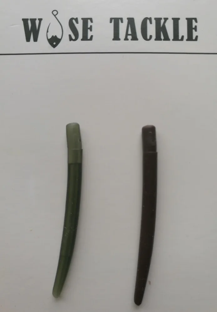 20 шт Wise Tackle анти клубок Rig рукава (мягкие) зеленый/коричневый в 40 мм для снасти