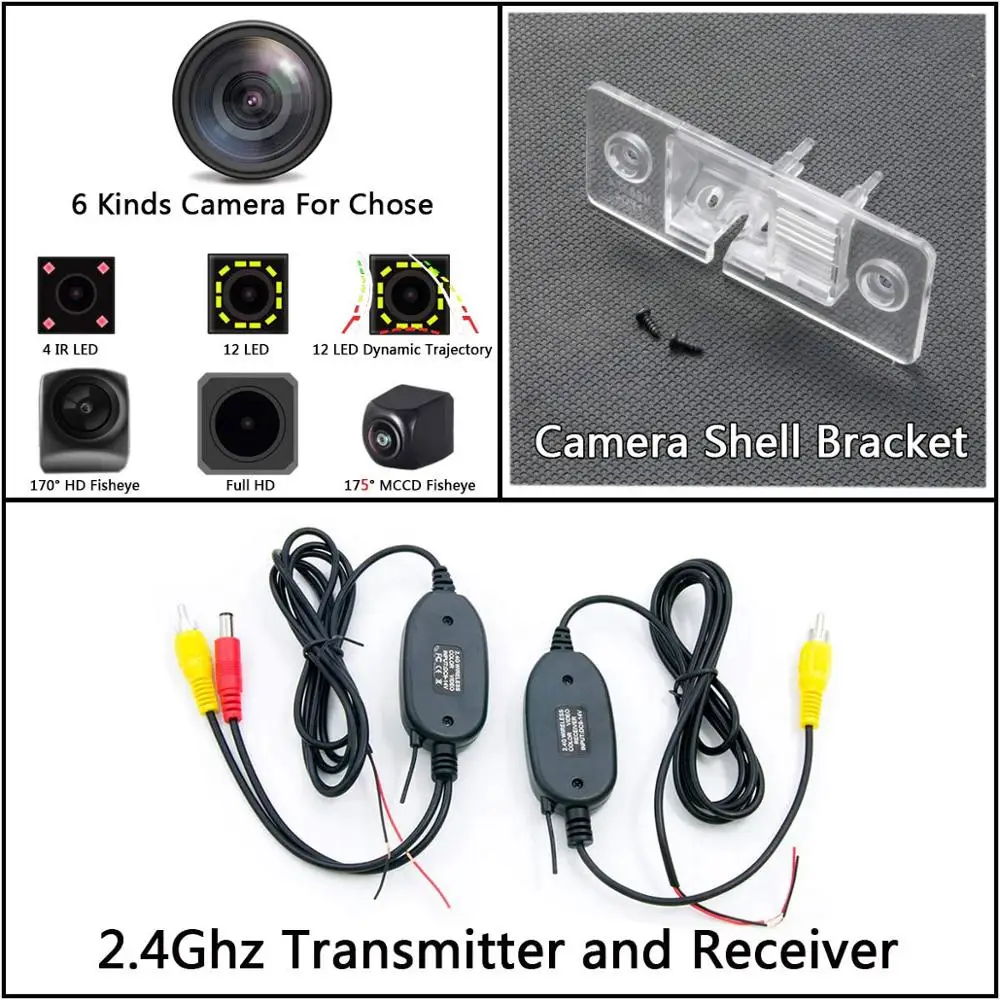Camera n Wireless 175 градусов рыбий глаз MCCD камера заднего вида для Volkswagen VW Touareg Tiguan Passat B5 B6 Jetta Polo Bora Golf Porsche Cayenne - Название цвета: Camera n Wireless