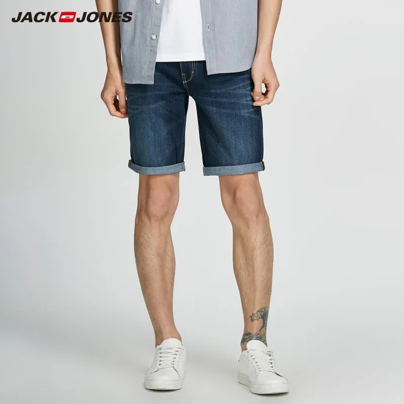 JackJones мужские повседневные потертые прямые облегающие джинсовые шорты до колена