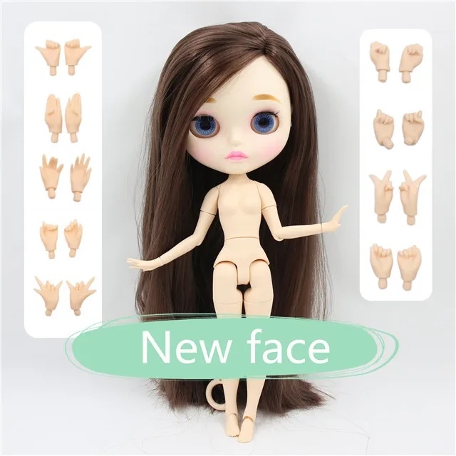 new face doll Фабрика blyth кукла 1/6 bjd кукла с одеждой обувь или новое лицо голая кукла 1/6 30 см - Цвет: new face doll