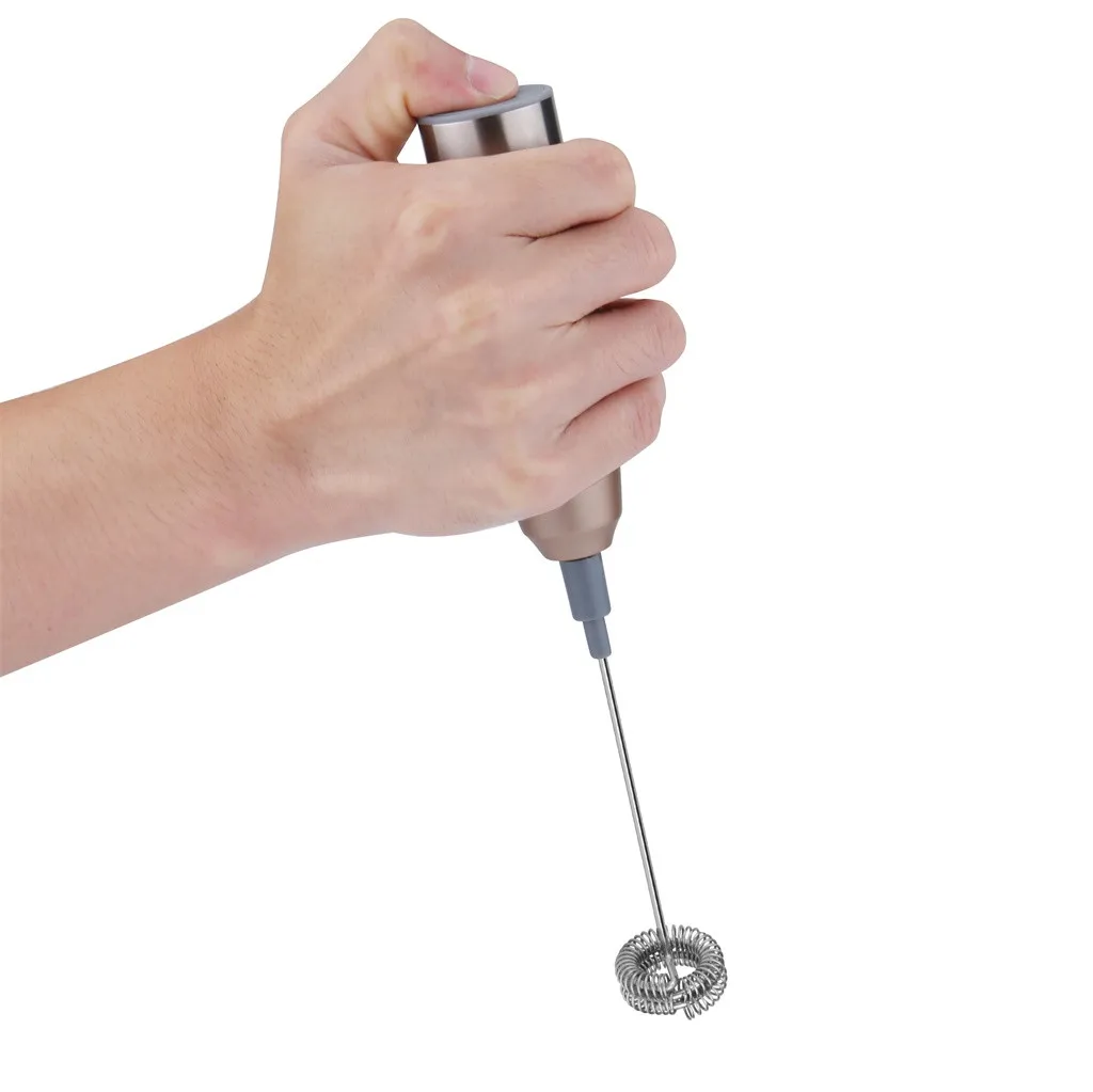 Электрический молоковзбиватель 2 венчика ручной пеновзбиватель для молока